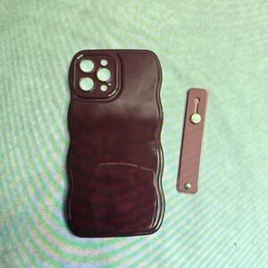 Apple Dark Burgundy Phone Case with Strap